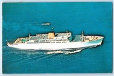 Hamilton Bermuda Postcard Incres Line New Cruise Ship M/S Victoria 1963 picture