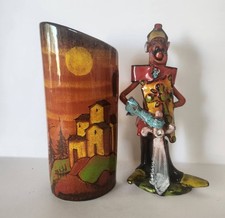 VERZOLINI, Italy, Questa Maiolica, Art Pottery Vase and Figurine picture