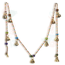 Decorative Beads and Soft Melodic Tiny Vintage Polished Brass Bells on a String picture