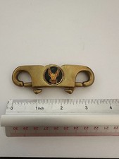Brass Harley Davidson Eagle Double Spring Clip Keychain Vintage 80's - Vintage picture