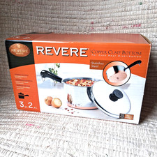 Vintage Revere Ware 3 Qt Copper Clad Bottom Sauce Pan Pot with Lid NEW in Box picture