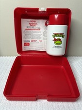 Vintage 1989 TMNT Lunch Box *NEW* Thermos Teenage Mutant Ninja Turtles RED Mint picture