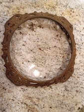 This Is A Victorian Ornate Openwork Brass Lamp Base Part. picture