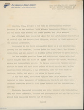 Pan Am Pan American Airways Vintage 1946 First Flights frm Houston Press Release picture