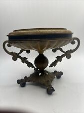 Vintage Bronze Iron Tazza Painted Centerpiece Compote Ornate Neoclassical picture
