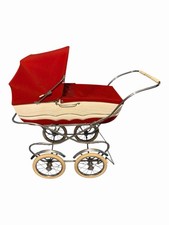 Bilt-Rite Baby Carriage - 1950's Vintage - Crimson - Great Condition picture