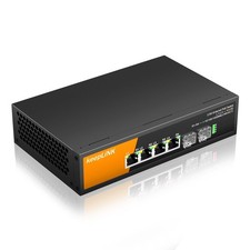 6 Port 2.5G PoE Switch Unmanaged, 4 x 2.5G Base-T PoE Ports @72W, 2 x 10G SFP... picture