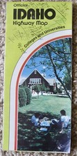 Vintage 1981 IDAHO Official Highways Road Map w/ Insets Cities Mileage; Laws picture
