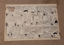 Original Edwina Dumm Tippie Comic Strip Art Sunday Page 1950 Female Cartoonist picture