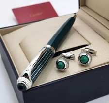 Cartier Roadster Green Ballpoint Pen Rare VIP Luxury Gift New Box 2026 picture