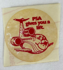 Pacific Southwest Airlines (PSA) advertising sticker - Late 1960's early 1970s picture