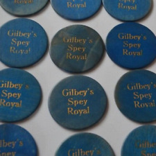 Vintage Gibley's Spey Royal Lot of 12 Poker Chips Blue Advertising Gambling picture