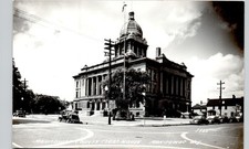 COURT HOUSE manitowoc wi c1950 postcard wisconsin real photo rppc street picture