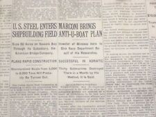 1917 MAY 24 NEW YORK TIMES - MARCONI BRINGS ANTI-U-BOAT PLAN - NT 9149 picture