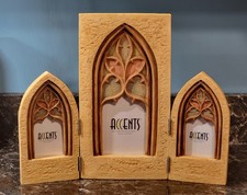 Vintage Accents Triptych Gothic Cathedral Window Photo Frame 11