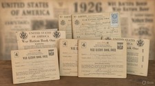 WWII OPA War Ration Books Lot 1 2 4 with Stamps Depression Era Sugar Coffee picture
