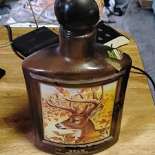 Jim Beam Ceramic Deer Buck Decanter Liquor Bottle Distillery Advertising picture