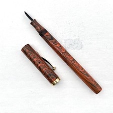 VTG Waterman 54 Slim Lever Fountain Pen Red Ripple Rubber (No Nib) AS IS picture