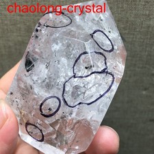 144g Natural 74mm Herkimer Diamond Enhydro healing Crystal Gem&moving water drop picture