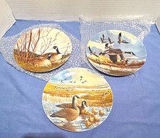 Bradex Wings Upon the Wind Limited Edition Canada Goose Porcelain Plates x3 picture