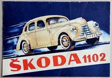 1949 SKODA 1102 automobile brochure, Roadster & Sedan auto vintage ads picture