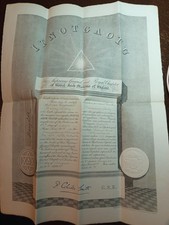 1933 Royal Arch Masons  Certificate  Freemasonry  masonic/881 picture