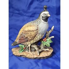 Homco Masterpiece Quail 1981 Porcelain Figurine Vintage 6.5 Inches Hand Painted picture