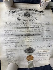1902 diploma State Normal School of Louisiana, great condition picture