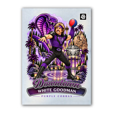 Custom White Goodman Downtown Purple Cobras Novelty Trading Card Dodgeball picture