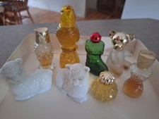 Avon Collectible Cologne Miniature Bottle Lot Of 8 Vintage bird lamb owl bear picture