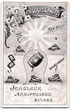 c1905 Postcard, Swiss Circus, Mr. Louis Canetti Antipodist Juggler picture