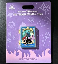HKDL Hong Kong Disney 2026 Pin Trading Carnival Ariel Ursula LE 600 Disney Pin picture
