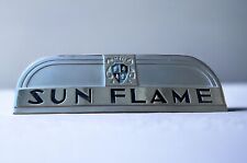 Sun Flame Emblem Badge Nameplate Coat of Arms Mfg Fox Co Cincinnati 5.5