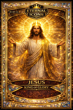Jesus EI-01 • G Gold Halo Edition | Eternal Icons Trading Card | Christian Card picture