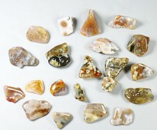 21pcs Natural Ocean Jasper Agate Eye Quartz Crystal Round Pendant Reiki Stone picture