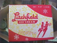 Q Vintage Litchfield Minnesota Ice Cream Container pint size looks like butter picture