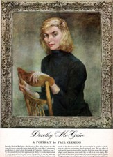 Dorothy McGuire Portrait by Paul Clemens CLAUDIA AND DAVID 1946 Magazine Page picture