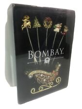 Bejeweled Bombay Christmas Sleigh w Cocktail Picks Forks picture