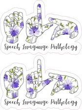 StickerTalk StickerTalk SLP Speech Language Pathology Stickers, 3 inches x 2 ... picture