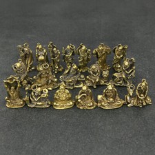 18pcs/set Solid Brass Eighteen Arhat Figurine Statue Home Ornament Figurines picture