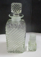 Mid Century Modern Diamond Glass Gin/Bourbon Decanter picture