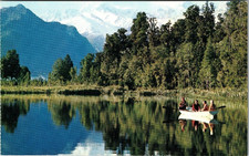 Vtg Beautiful Lake Mathieson Westland South Island New Zealand Postcard picture