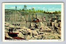 Barre VT-Vermont, Granite Quarry Scene, Antique, Vintage Souvenir Postcard picture