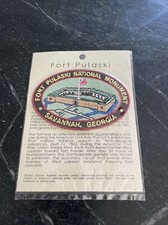 Fort Ft. Pulaski Monument Savannah GA Georgia PATCH Iron ON 3” RARE LOGO Vtg picture