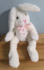 Vintage Kelloggs Co White Bunny Rabbit Floppy Plush 13