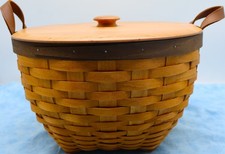 Longaberger 2007 American Work Basket 13in Woodcrafts Lid Protector Lid picture