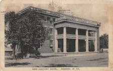 J1/ Romney West Virginia Postcard c1920 New Century Hotel Building 71 picture