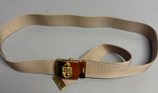 United States Navy Belt & Brass Buckle~Vanguard~Senior Chief~Tan Belt~42.5”  D-4 picture
