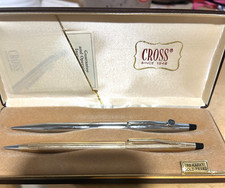 Vtg Cross mechanical pencil set, original presentation case, guarantee booklet picture