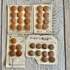 Vintage Vegetable Ivory Buttons Whistle Self Shank Carded Lot picture